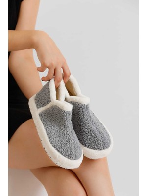 Kadın Hafif Pofuduk Panduf Ses Yapmaz Kalın Taban Ev Ayakkabısı