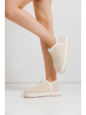 Kadın Hafif Pofuduk Panduf Ses Yapmaz Kalın Taban Ev Ayakkabısı