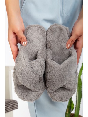 Kadın Ev Terliği Çapraz Bantlı Misafirlik Çeyizlik Eva Taban Terlik