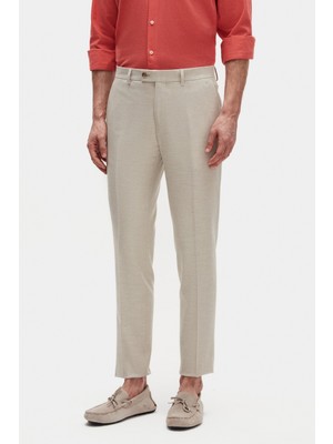 Twn Bej Armürlü Kumaş Pantolon 4EF03M403345M