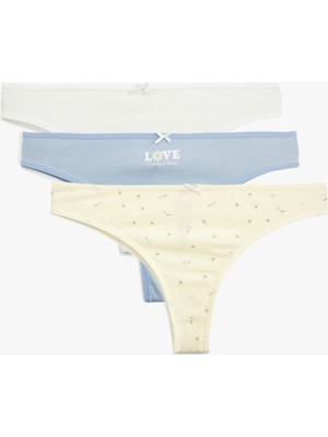 Koton Pamuklu 3'lü Brazilian Kadın Külot