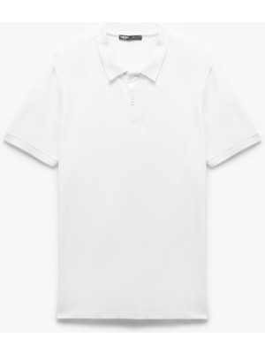Koton Slim Fit Kısa Kollu Pike Kumaş Pamuklu Polo Yaka Tişört