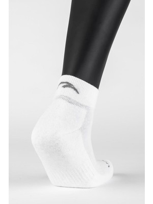 Maraton 3'Lü Unisex   Beyaz Çorap