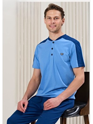 Erkek Mavi Renk Pijama Takım 1727