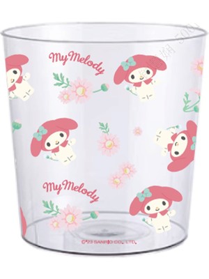 Miniso Sanrio  Çiçek Desenli Şeffaf Çöp Kovası - My Melody