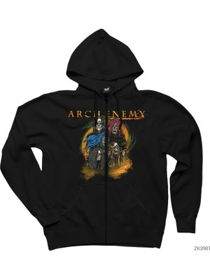 Arch Enemy Breaking The Law Siyah Fermuarlı Kapşonlu Sweatshirt