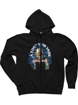 Megadeth A Tout Le Monde Siyah Fermuarlı Kapşonlu Sweatshirt