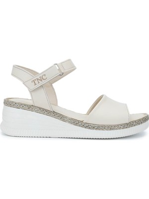 Tamer Tanca Kadın Bej Comfort Sandalet 1107 108 Bn Sndlt Y25 Bej Dr