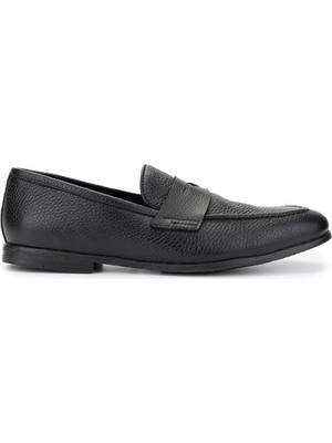 Tamer Tanca Erkek Siyah Deri Loafer Ayakkabı 325 800-57 Erk Ayk Y25 Sıyah Dr