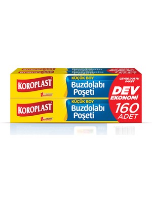 Koroplast Küçük Boy Buzdolabı Poşeti 4Al3Öde, Küçük Boy 160'lı Buzdolabı Torbası, Sızdırmaz 40'lı Dolap Poşeti, Meyve Sebze Yemek Gıda Saklama Torbası