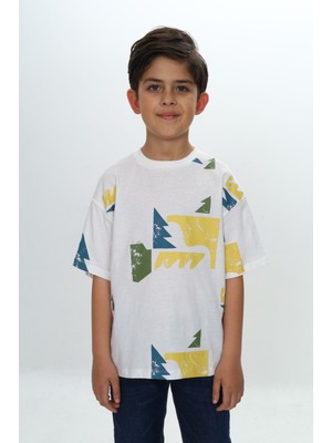 Toontoy Erkek Çocuk Renkli Grafik Baskılı Tişört
