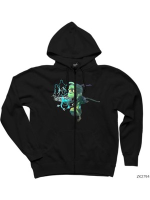 League Of Legends Amumu Siyah Fermuarlı Kapşonlu Sweatshirt