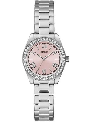 Guess GUGW0841L4 Kadın Kol Saati Metalik Gri Çelik Kasa 3 ATM Suya Dayanıklı Zarif Tasarım
