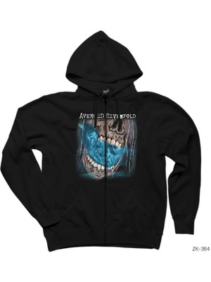 Avenged Sevenfold Cover Siyah Fermuarlı Kapşonlu Sweatshirt