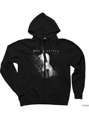 Apocalyptica Cell 0 Siyah Fermuarlı Kapşonlu Sweatshirt