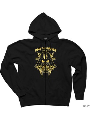Darth Vader Siyah Fermuarlı Kapşonlu Sweatshirt
