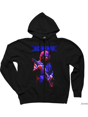 Tony Iommi Concert Siyah Fermuarlı Kapşonlu Sweatshirt