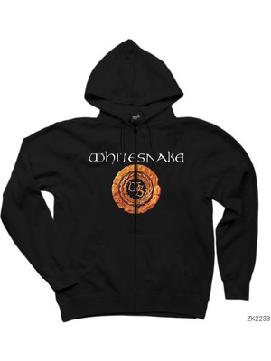Whitesnake Siyah Fermuarlı Kapşonlu Sweatshirt