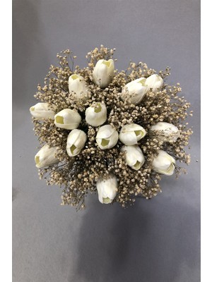 Hayalperest Boncuk Islak Laleli Cipsolu Gelin Buketi Seti