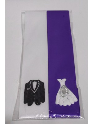 Hayalperest Boncuk Mor Beyaz Takı Kurdelası