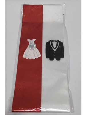 Hayalperest Boncuk Kırmızı Beyaz Takı Kurdelası