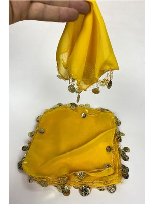 Hayalperest Boncuk Para Pul Işlemeli Şifon Lüx Halay Mendili 10 Adet