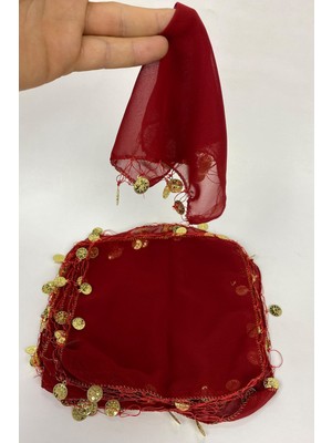 Hayalperest Boncuk Para Pul Işlemeli Şifon Lüx Halay Mendili 10 Adet