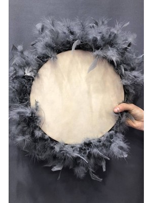 Hayalperest Boncuk Renkli Tüylü Gelin Tefi