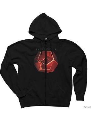 Asking Alexandria Hopelessly Hopeful Siyah Fermuarlı Kapşonlu Sweatshirt