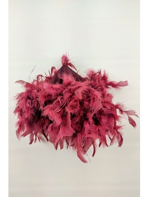 Hayalperest Boncuk Bordo Tüylü Lüx Halay Mendili 1 Adet