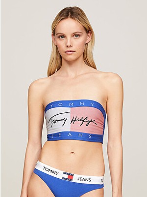 Flag Bandeau Kesim Bikini Üstü