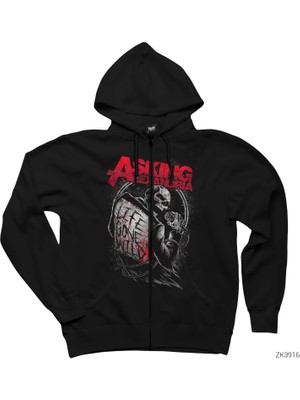 Asking Alexandria Life Gone Wild Siyah Fermuarlı Kapşonlu Sweatshirt