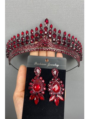 Hayalperest Boncuk Anteras Gelin Kına Tac ve Küpesi