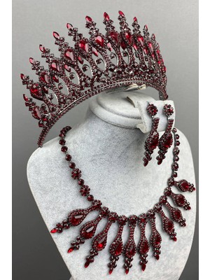 Hayalperest Boncuk Henna Gelin Kına Tacı Kolye Küpe Seti