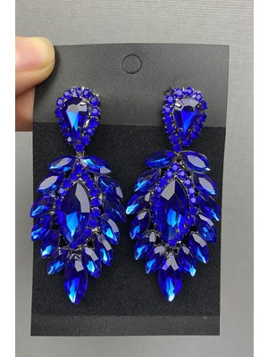 Hayalperest Boncuk Saks Mavi Subra Gelin Kına Tac ve Küpesi