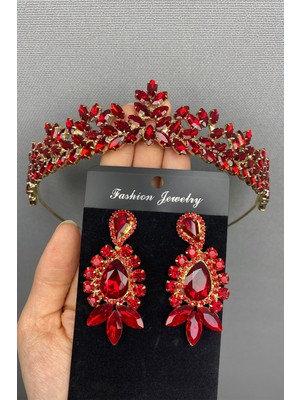 Hayalperest Boncuk Hayal Model Gelin Kına Tacı ve Küpesi