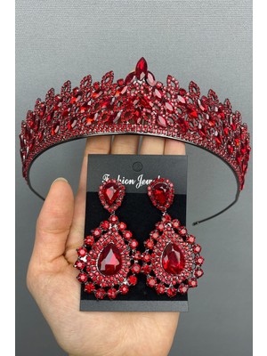 Hayalperest Boncuk Mia Gelin Kına Tacı ve Küpesi