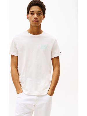 Tommy Hilfiger Tjm Slım Bubble Prınt Ss Tee Ext