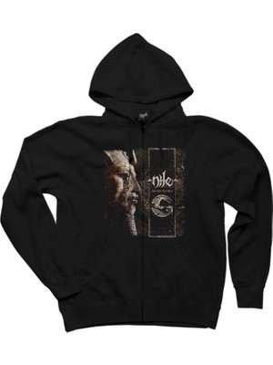 Nile Those Whom The Gods Detest Siyah Fermuarlı Kapşonlu Sweatshirt