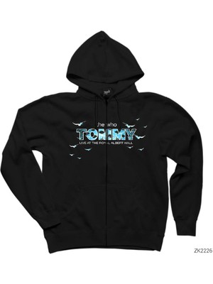 The Who Tommy Siyah Fermuarlı Kapşonlu Sweatshirt