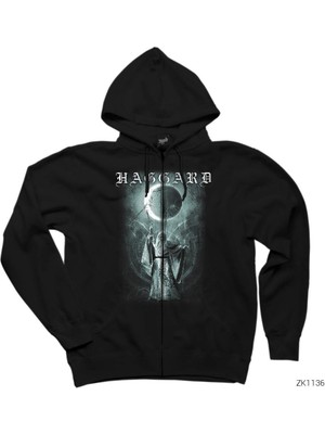 Haggard Magician Siyah Fermuarlı Kapşonlu Sweatshirt