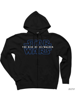 Star Wars The Rise Of Skywalker Siyah Fermuarlı Kapşonlu Sweatshirt