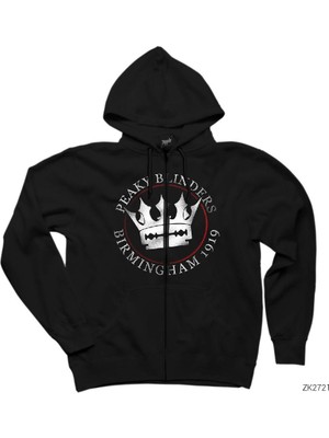 Peaky Bliders 1919 Siyah Fermuarlı Kapşonlu Sweatshirt