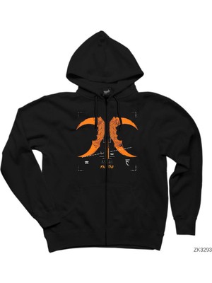 Fnatic Knifnatic Siyah Fermuarlı Kapşonlu Sweatshirt