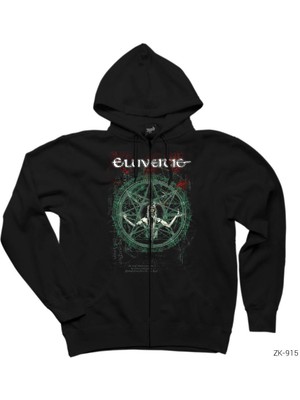Eluveitie Evocation Siyah Fermuarlı Kapşonlu Sweatshirt