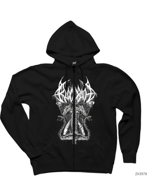 Bloodbath Morbid Antichrist Classic Siyah Fermuarlı Kapşonlu Sweatshirt
