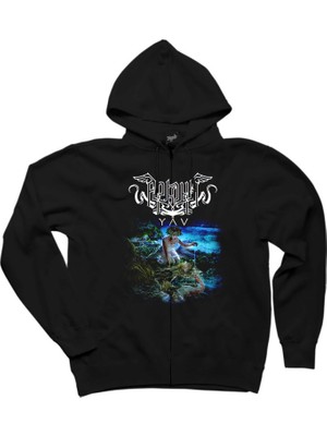 Arkona Yav Siyah Fermuarlı Kapşonlu Sweatshirt
