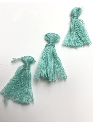 Hayalperest Boncuk  Mavi Pamuk Püskül 10 Adet  3 cm