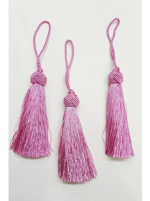 Hayalperest Boncuk Pembe Topuzlu Tekli Püskül 12CM 1 Adet