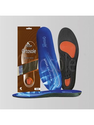 Ortosole OS203 | Ark ve Jel Destekli Spor Tabanlığı, Çift Taraflı Kemer, Performans Ortopedik İç Tabanık